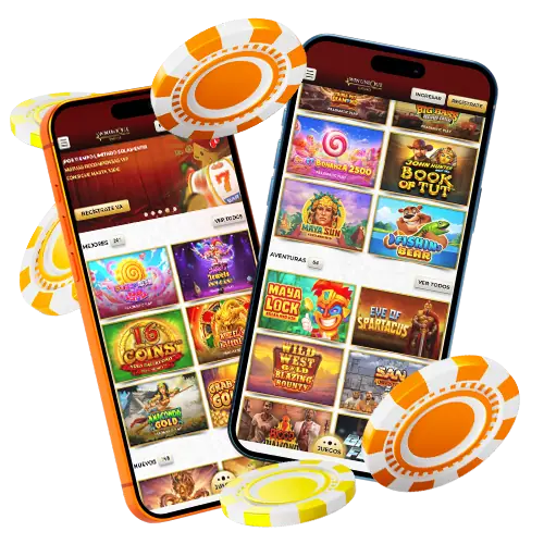 Aplicación de casino con juegos.