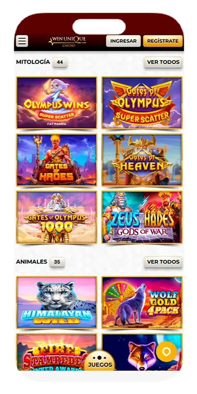 Variantes de juegos de casino.