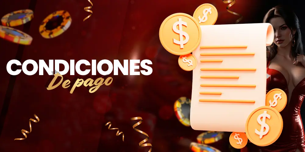 Normas de pago en el casino.