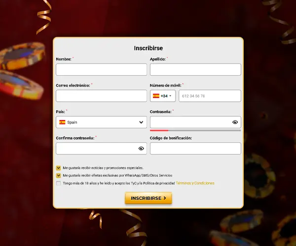 Información para la inscripción.